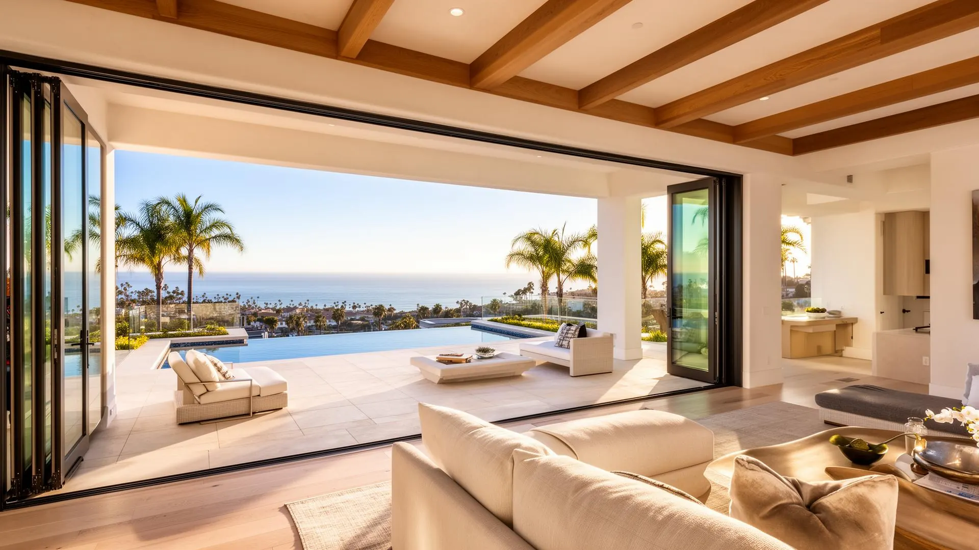 Indoor-outdoor living in a modern Crystal Cove, Newport Coast home